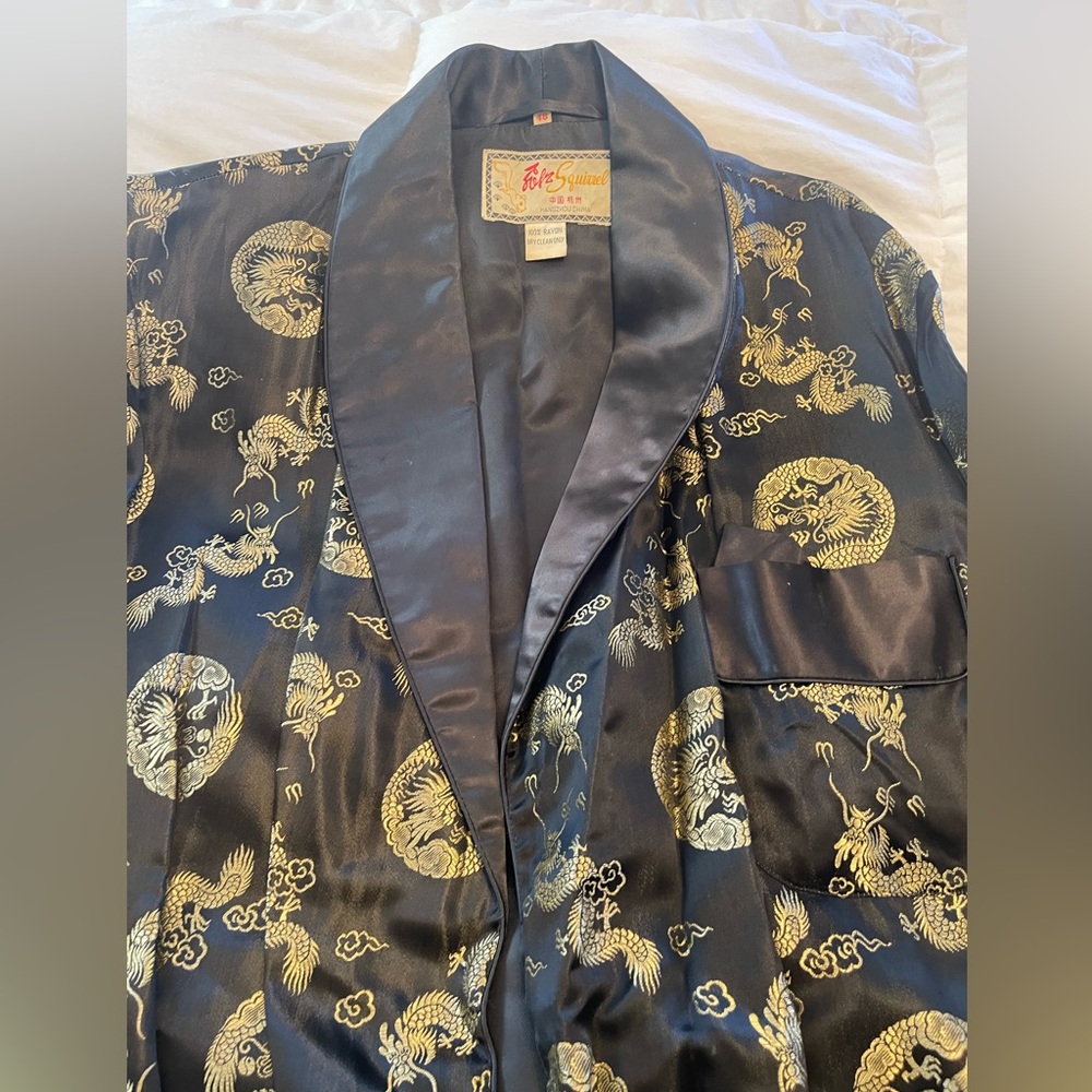 VINTAGE  ORIENTAL WITH DRAGONS MENS  JACKET